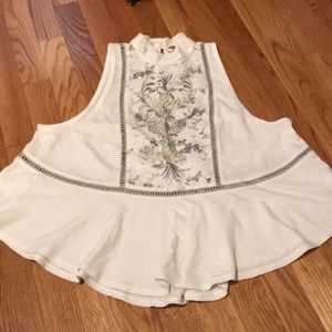 Free People Embroidered Tank